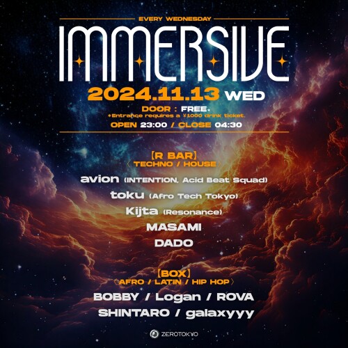 ZEROTOKYO 11/13(水) IMMERSIVE