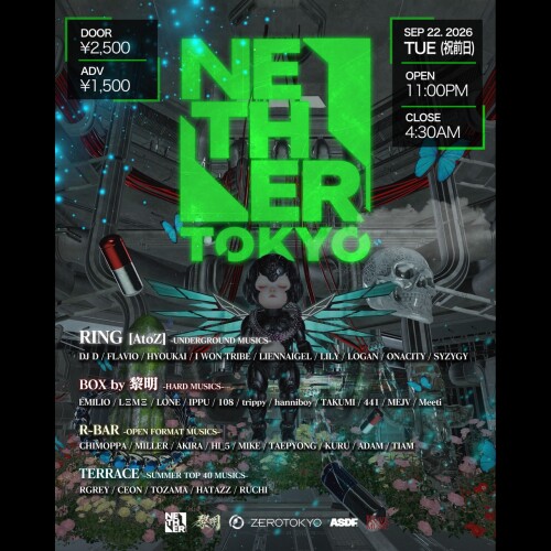 ZEROTOKYO 9/22(火)NETHER TOKYO vol.2