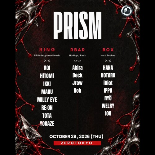 ZEROTOKYO 10/29(木)PRISM