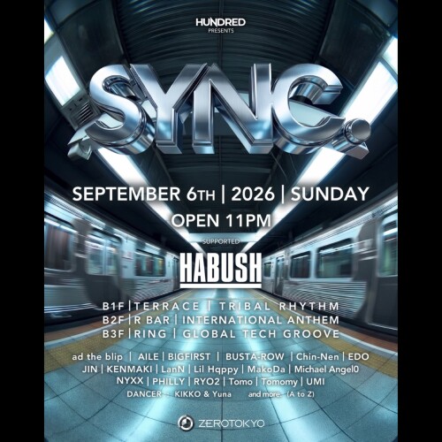 ZEROTOKYO 9/6(日)SYNC.