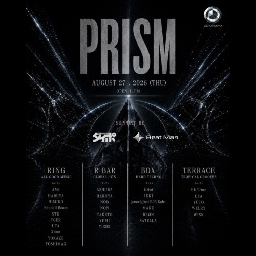 ZEROTOKYO 8/27(木)PRISIM